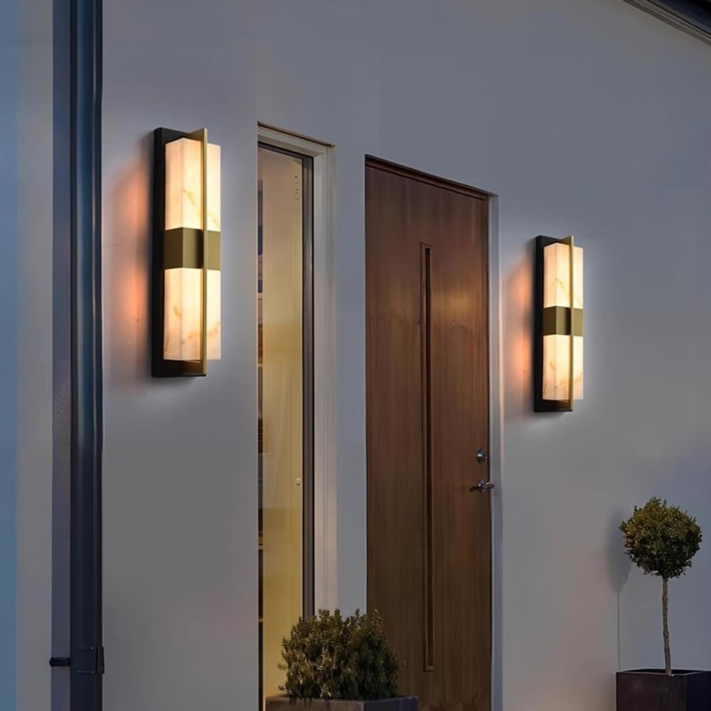 Marble Texture LED Outdoor Wall Sconce 51CM