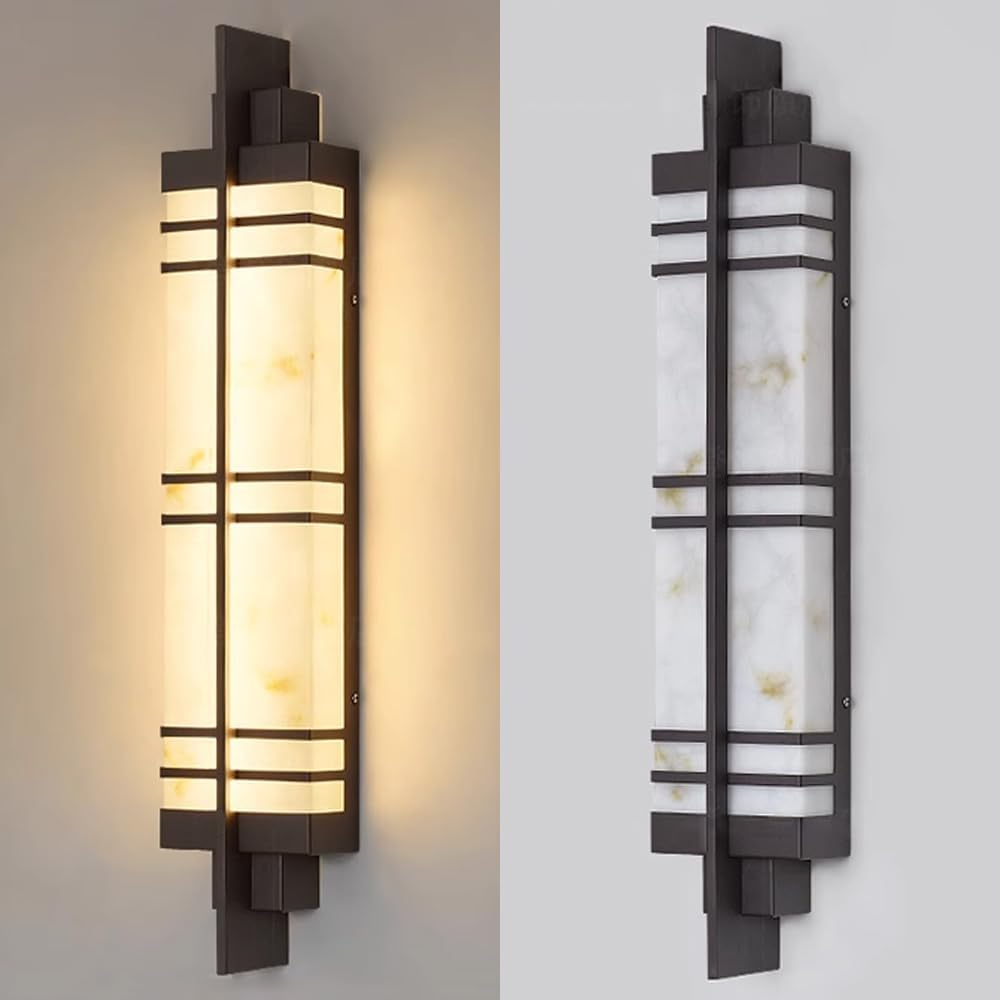 Modern Alabaster Texture LED Wall Sconce 31.5"