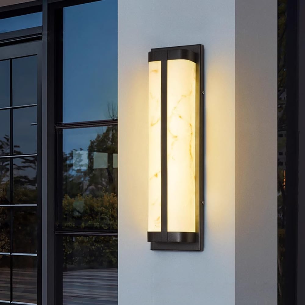 LED Outdoor Wall Sconce Marble Texture