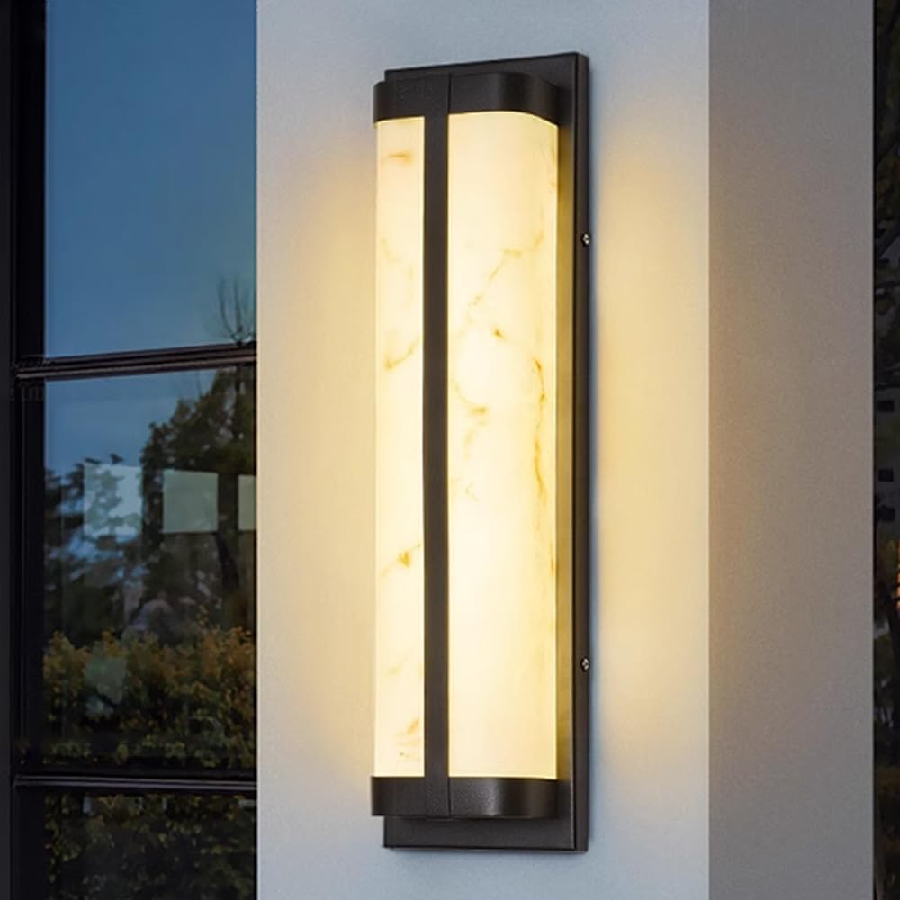 LED Outdoor Wall Sconce Marble Texture