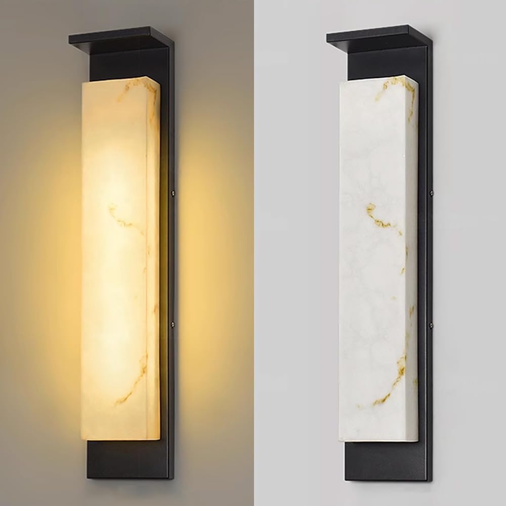 Marble Texture LED Outdoor Wall Sconce