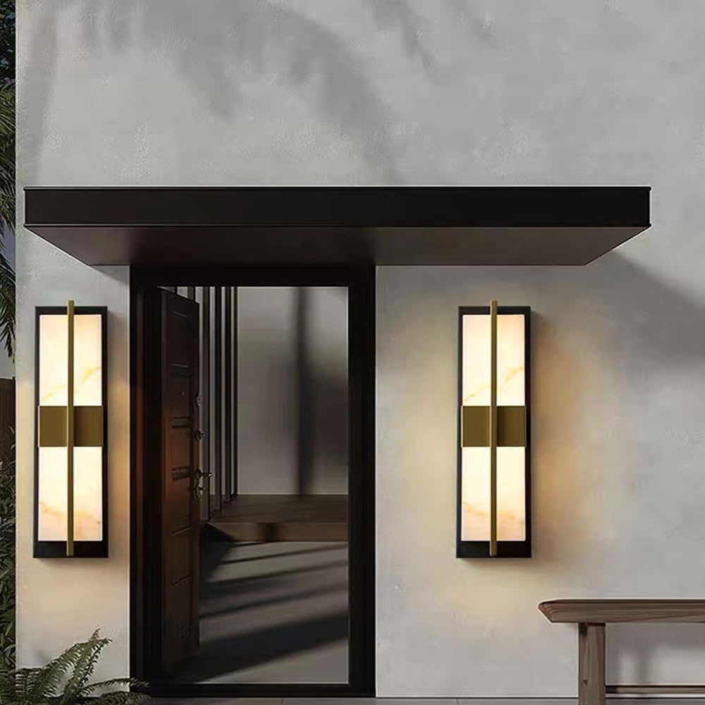 Marble Texture LED Outdoor Wall Sconce 51CM