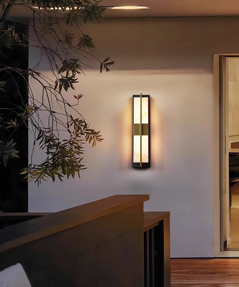 Marble Texture LED Outdoor Wall Sconce 51CM