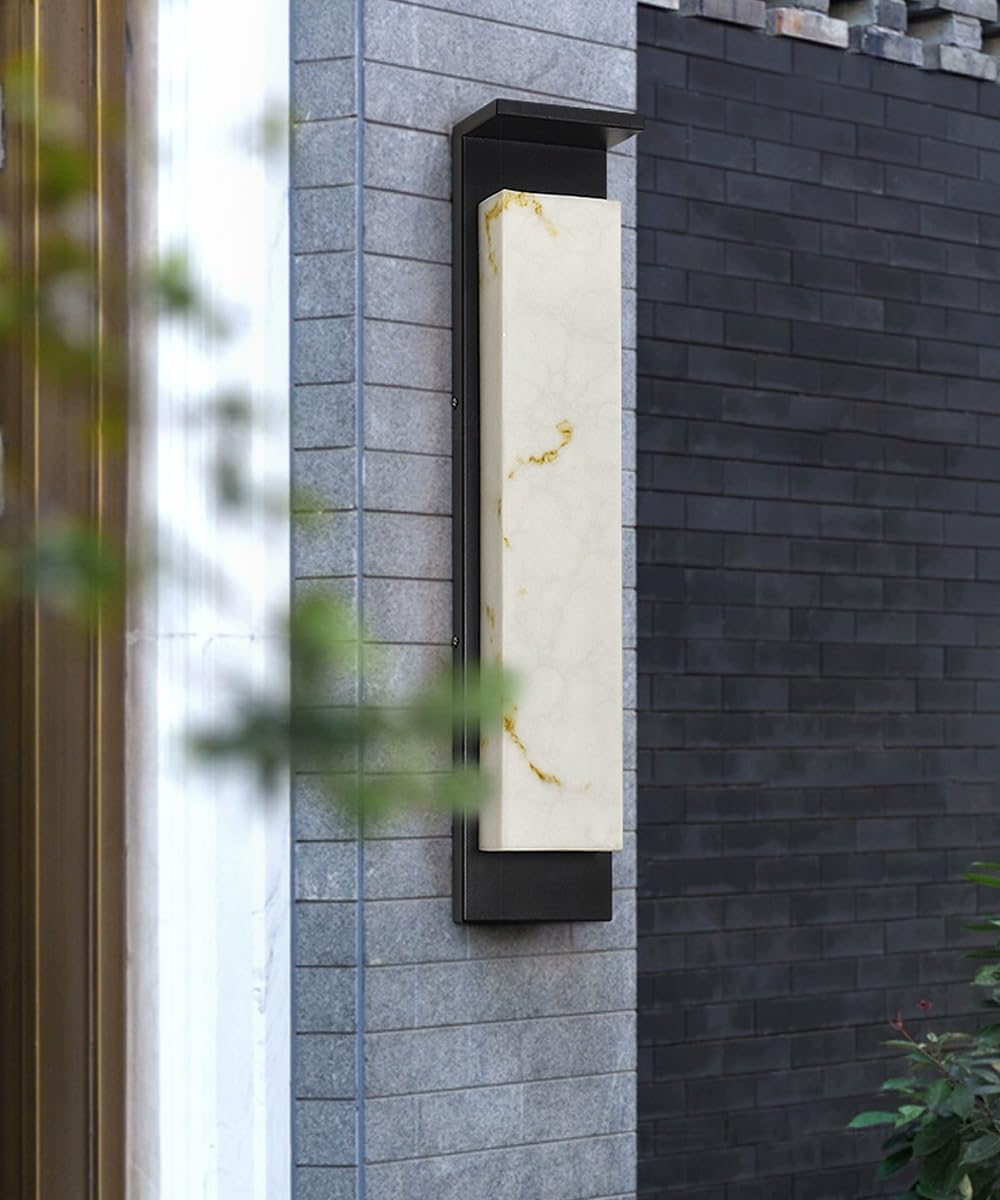 Marble Texture LED Outdoor Wall Sconce