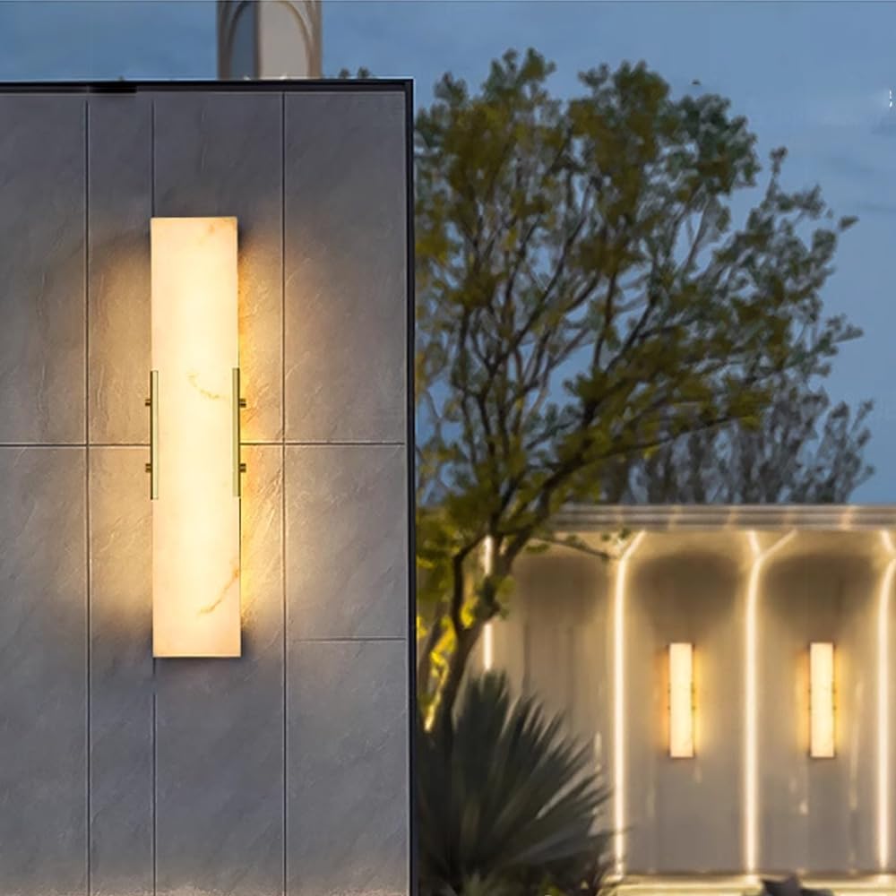 Marble Texture LED Outdoor Square Wall Sconce