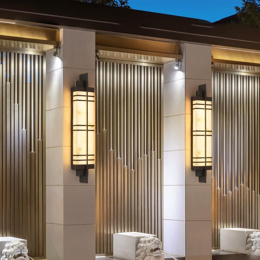 Modern Alabaster Texture LED Wall Sconce 31.5"