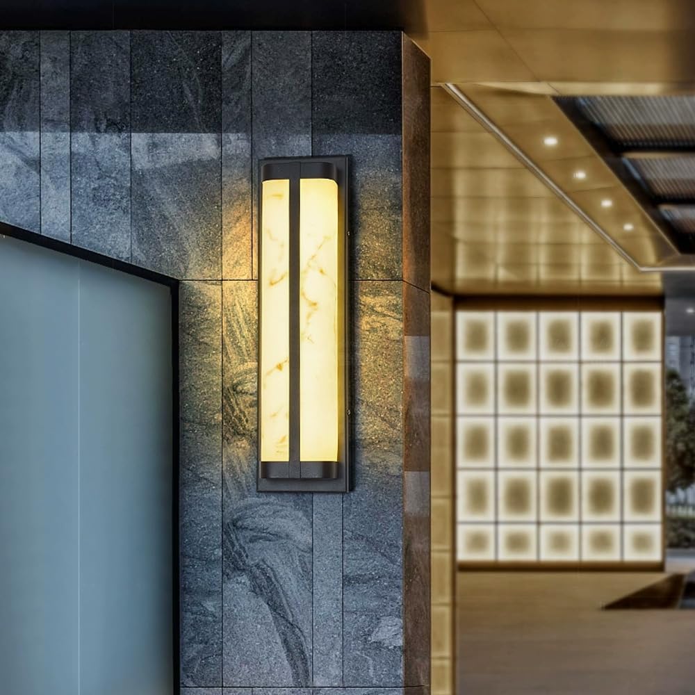 LED Outdoor Wall Sconce Marble Texture