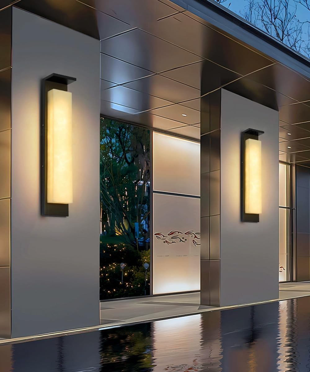 Marble Texture LED Outdoor Wall Sconce