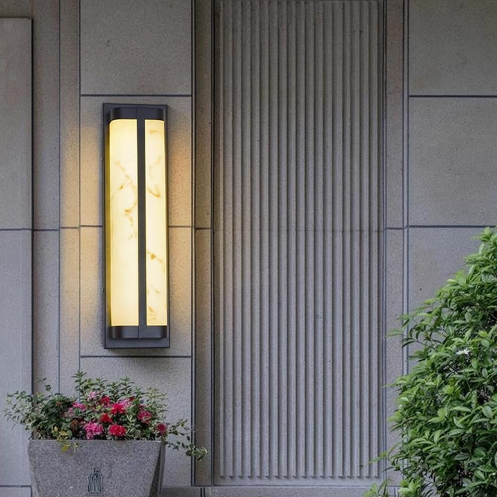 LED Outdoor Wall Sconce Marble Texture