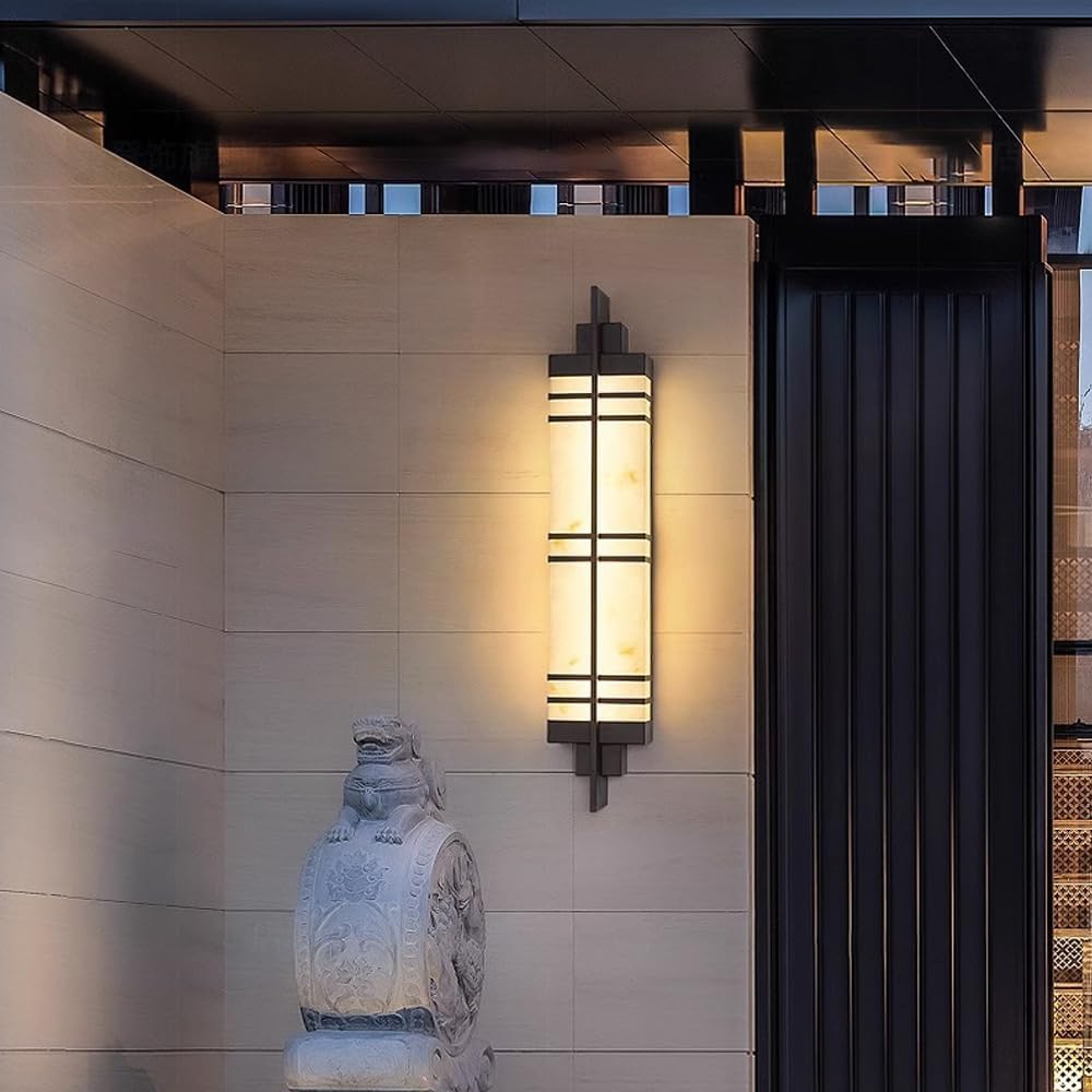 Modern Alabaster Texture LED Wall Sconce 31.5"