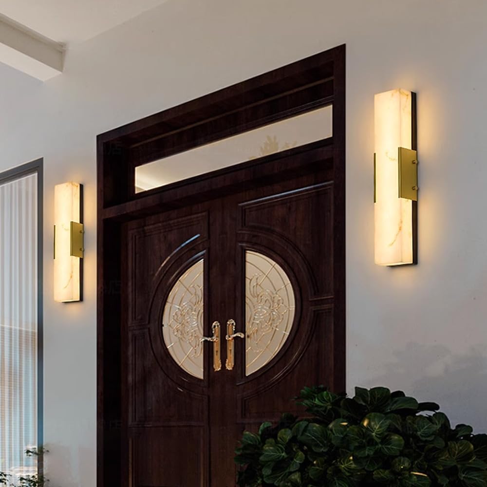 Marble Texture LED Outdoor Square Wall Sconce