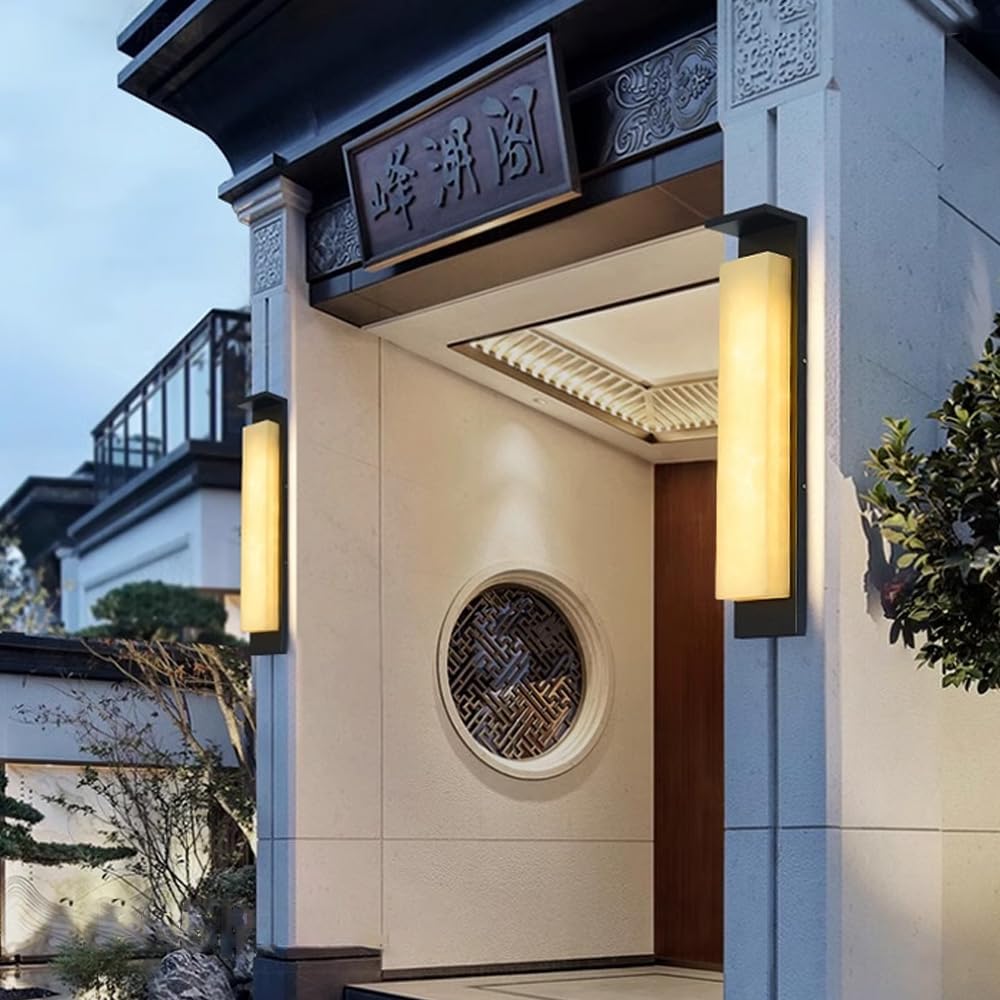 Marble Texture LED Outdoor Wall Sconce