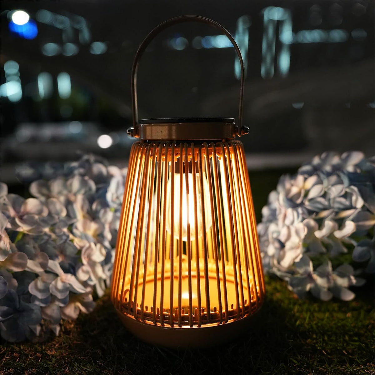 Rattan Solar Lanterns 2 Pack Outdoor
