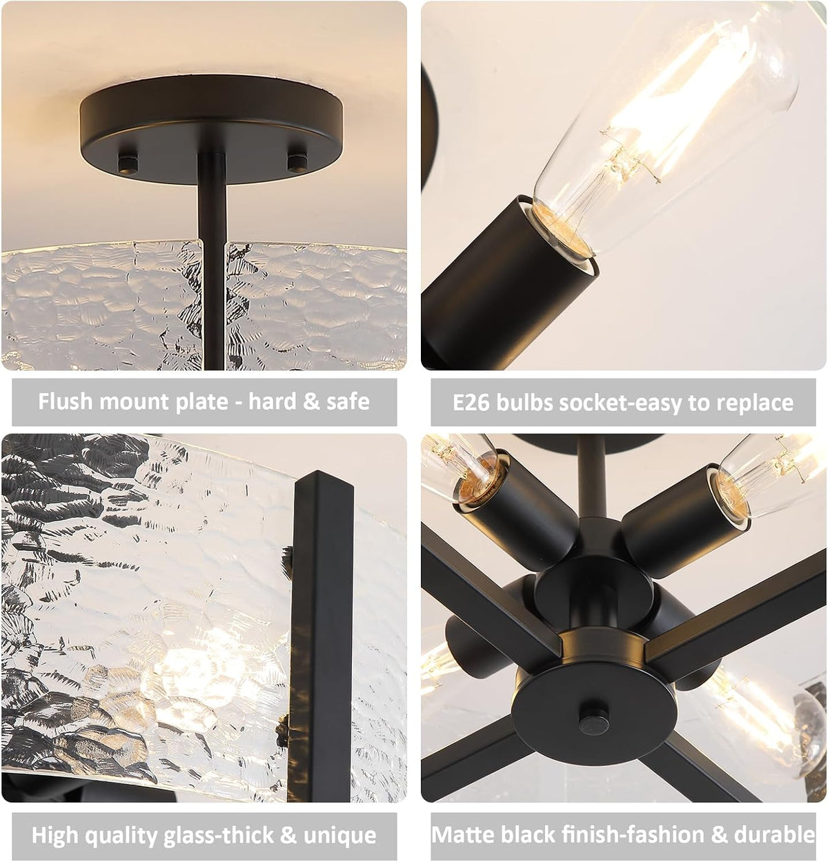 18" Farmhouse 4-Light Ceiling Light