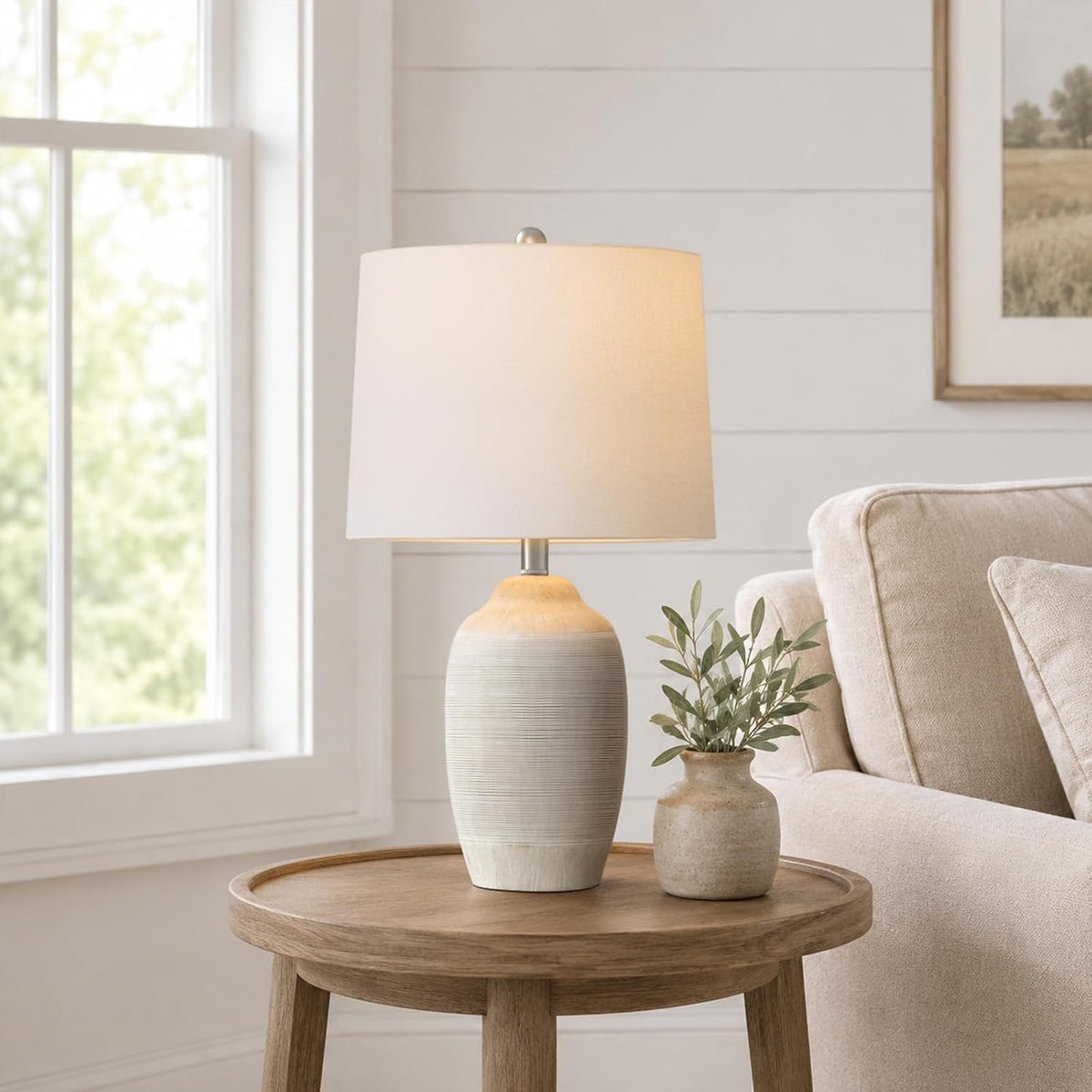 Ceramic Table Lamp 24.5" with Shade