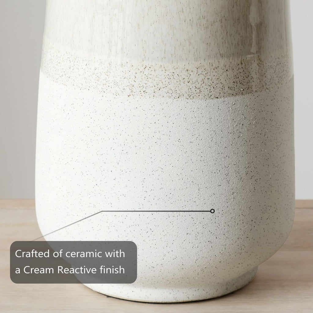 Tall White Ceramic Table Lamp Set of 2