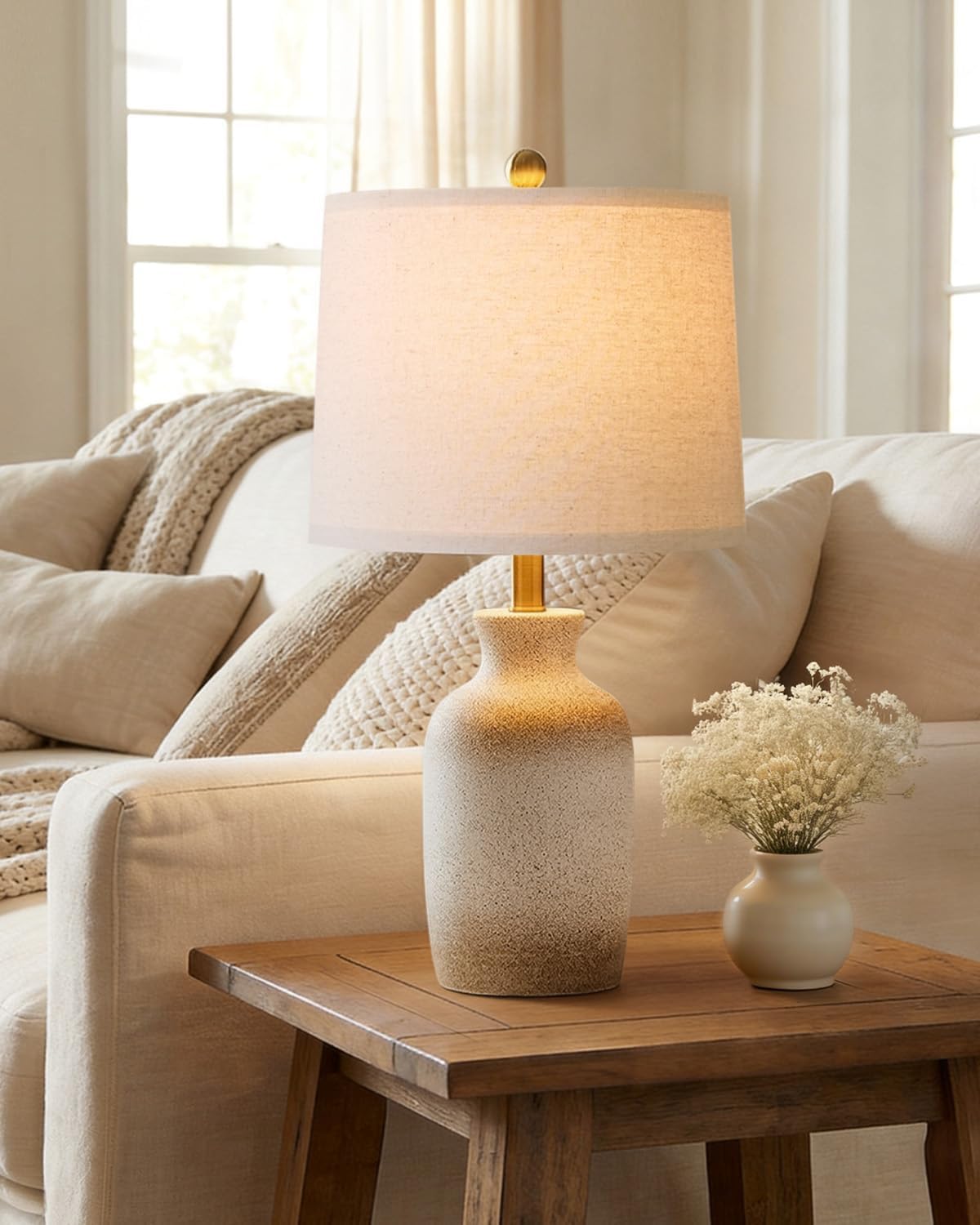 Farmhouse Ceramic Table Lamp 24''