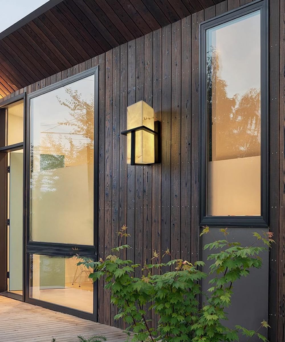 Marble Texture LED Outdoor Wall Sconce